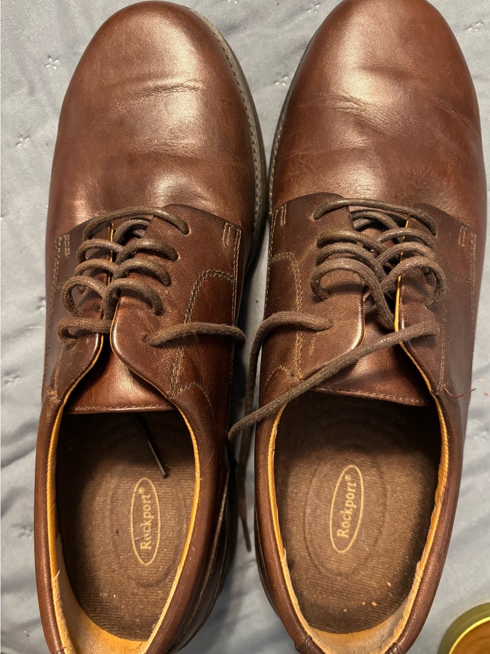 Rockport Men’s Brown Leather Oxford Lace-Up Shoes